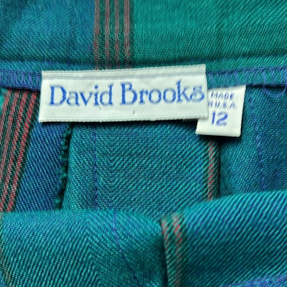 David Brooks Plaid Wool Skirt - Picture 5 of 7